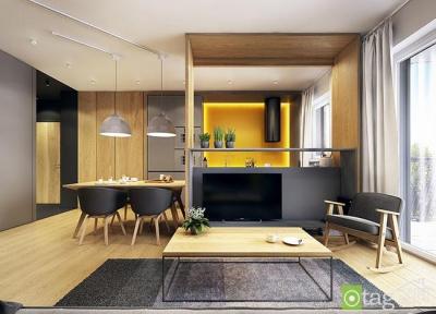 معماری آپارتمان کوچک به روشی بسیار هنرمندانه و هوشمندانه